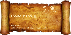 Thoma Mihály névjegykártya