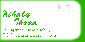 mihaly thoma business card